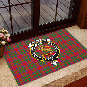 MacIntosh Modern Tartan Door Mat with Family Crest - Tartanvibesclothing