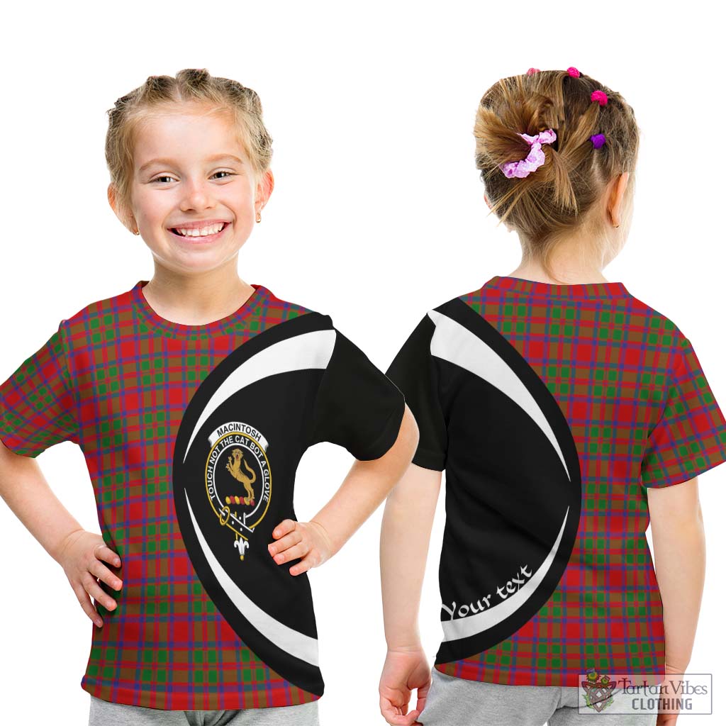 MacIntosh (McIntosh) Tartan Kid T-Shirt with Family Crest Circle Style - Tartan Vibes Clothing