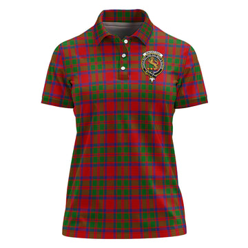 MacIntosh Modern Tartan Polo Shirt with Family Crest For Women