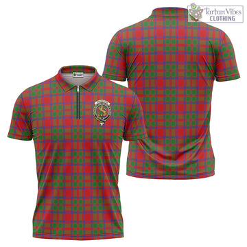 MacIntosh (McIntosh) Tartan Zipper Polo Shirt with Family Crest