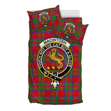 MacIntosh (McIntosh) Tartan Bedding Set with Family Crest