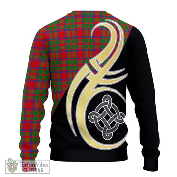 MacIntosh (McIntosh) Tartan Ugly Sweater with Family Crest and Celtic Symbol Style - Tartan Vibes Clothing