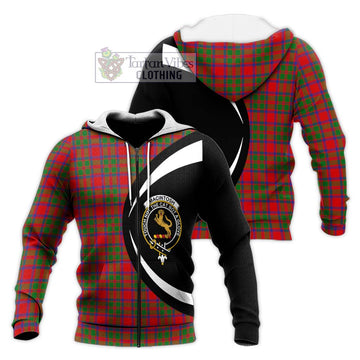 MacIntosh (McIntosh) Tartan Knitted Hoodie with Family Crest Circle Style Unisex Knitted Zip Hoodie - Tartan Vibes Clothing