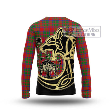 MacIntosh (McIntosh) Tartan Long Sleeve T-Shirt with Family Crest Celtic Wolf Style - Tartan Vibes Clothing