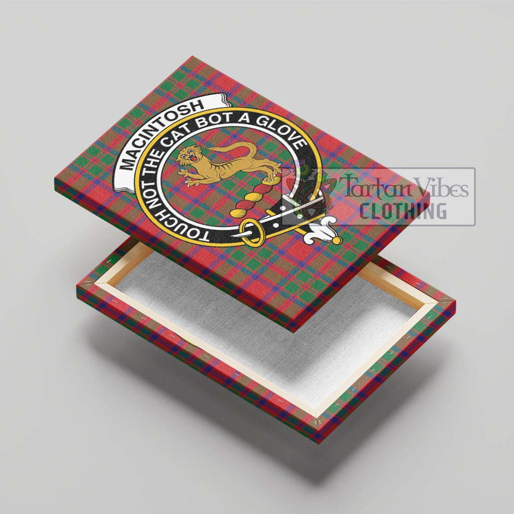 MacIntosh (McIntosh) Tartan Canvas Print Wall Art with Family Crest - Tartan Vibes Clothing