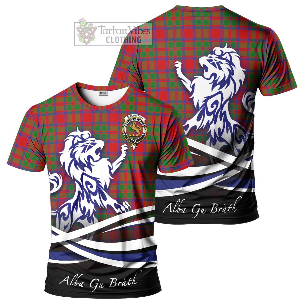 Tartan Vibes Clothing MacIntosh Modern Tartan Cotton T-shirt with Alba Gu Brath Regal Lion Emblem