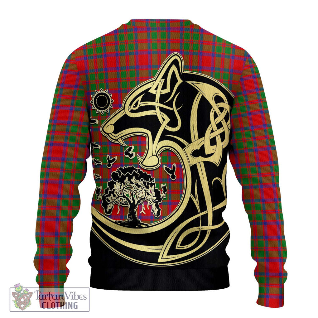 MacIntosh (McIntosh) Tartan Ugly Sweater with Family Crest Celtic Wolf Style - Tartan Vibes Clothing