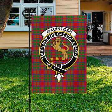 MacIntosh Modern Tartan Flag with Family Crest