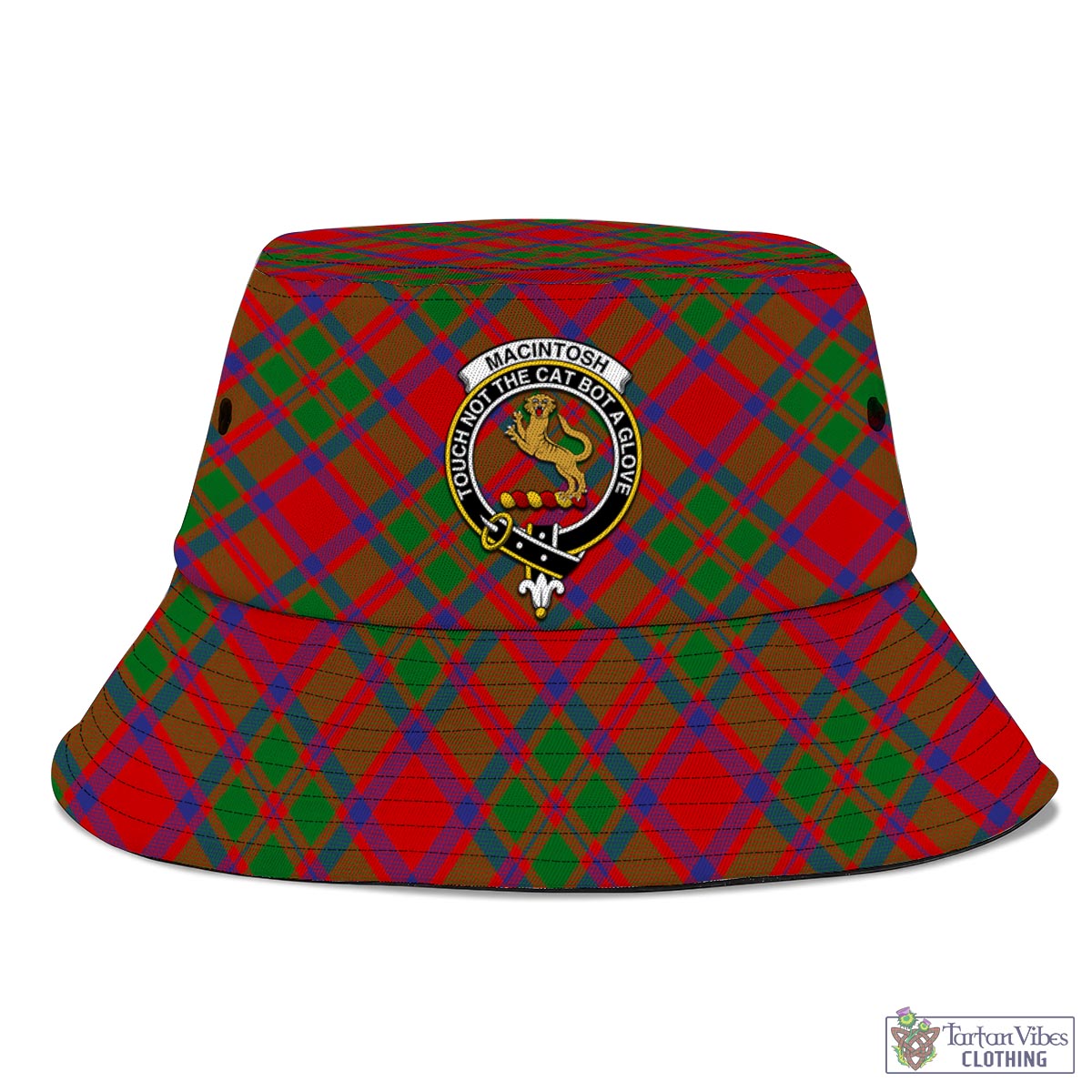 MacIntosh (McIntosh) Tartan Bucket Hat with Family Crest - Tartan Vibes Clothing
