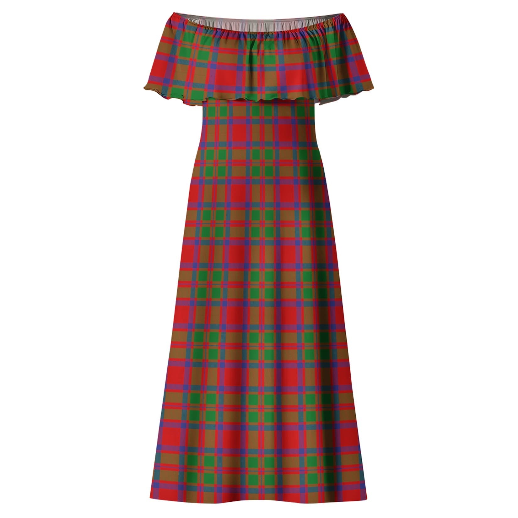 MacIntosh (McIntosh) Tartan Off Shoulder Long Dress - Tartan Vibes Clothing