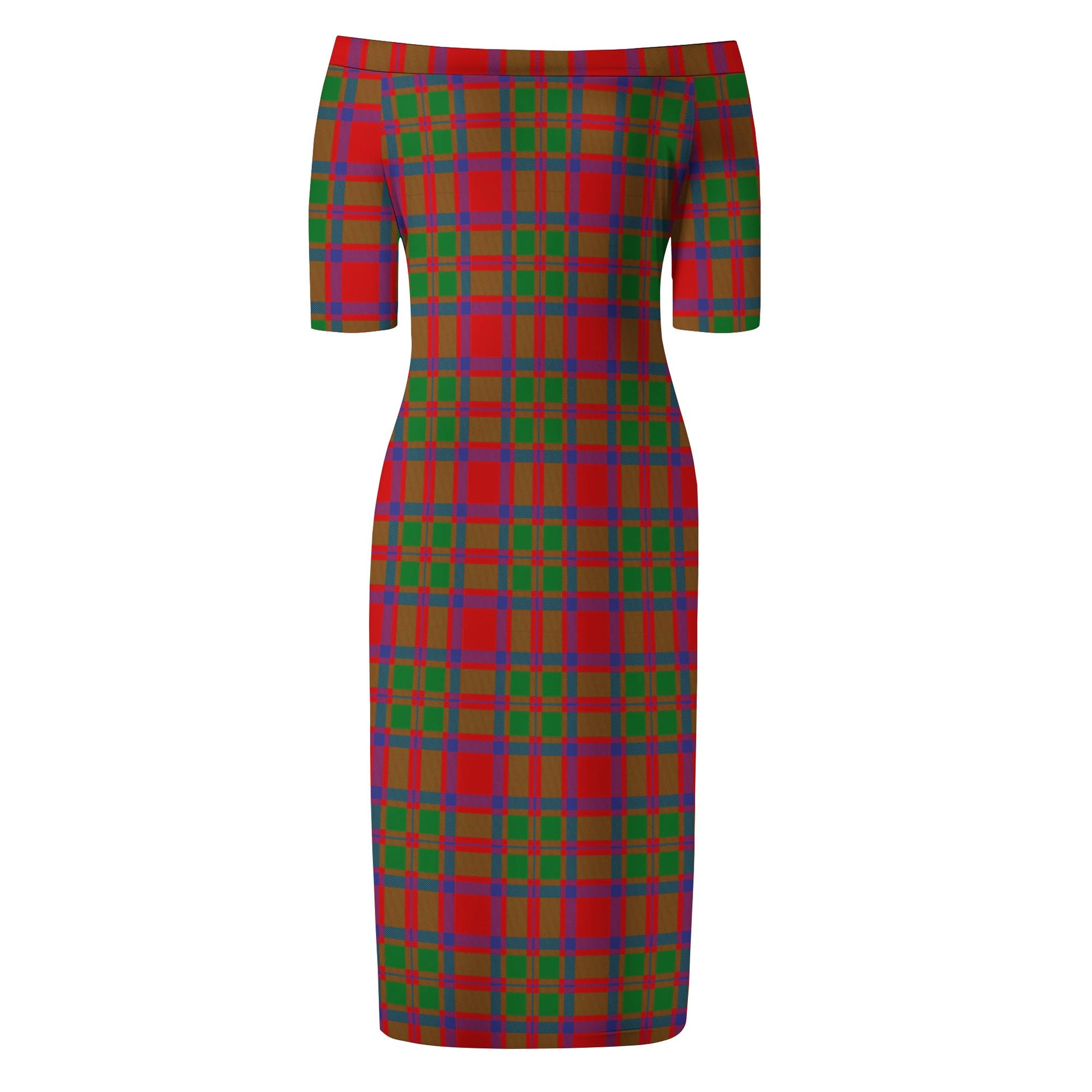 MacIntosh (McIntosh) Tartan Off Shoulder Lady Dress - Tartan Vibes Clothing