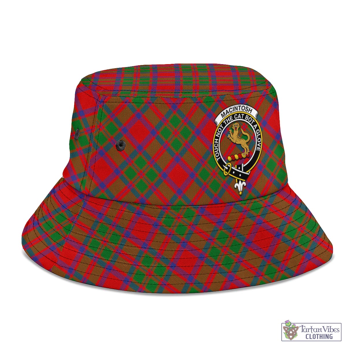 MacIntosh (McIntosh) Tartan Bucket Hat with Family Crest - Tartan Vibes Clothing
