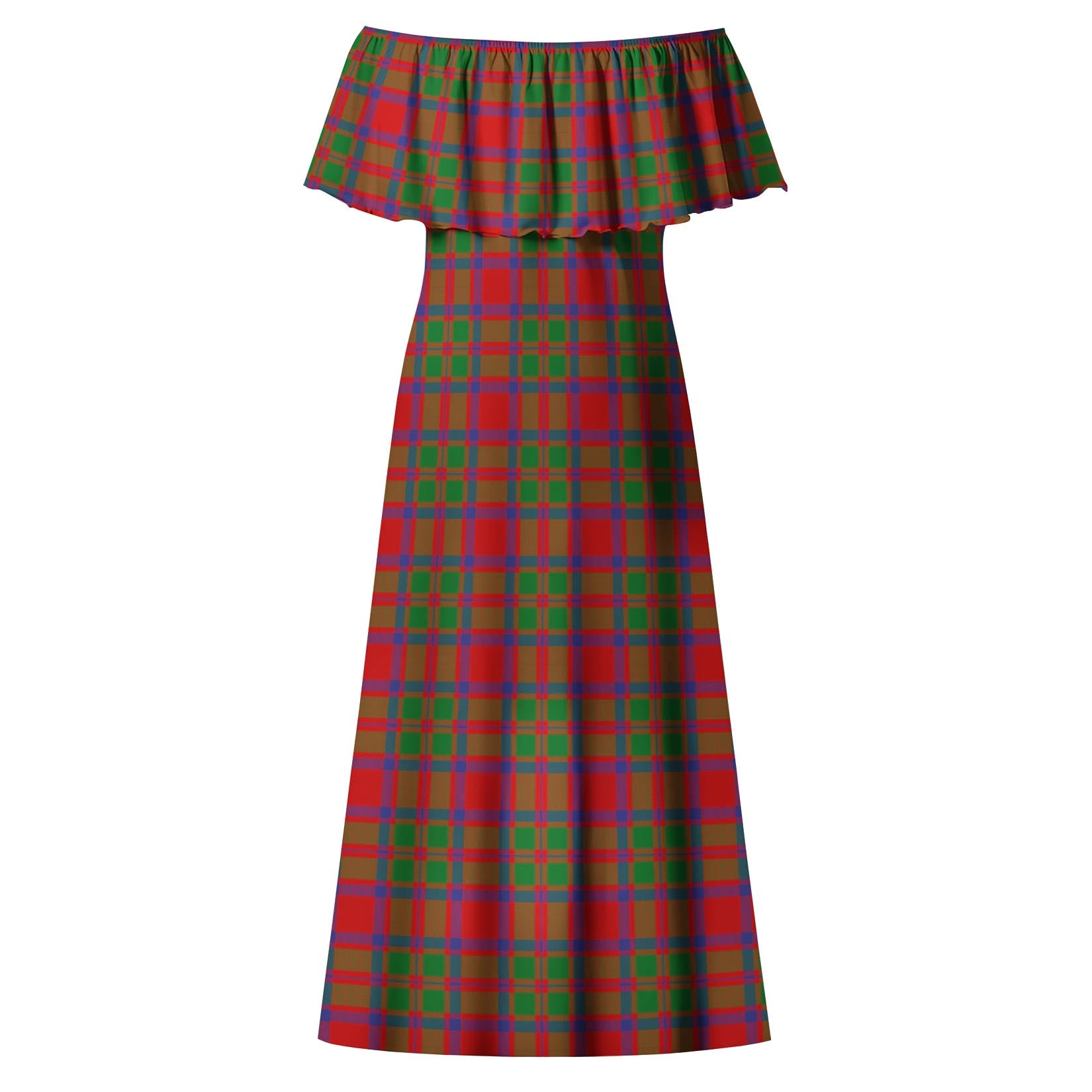 MacIntosh (McIntosh) Tartan Off Shoulder Long Dress - Tartan Vibes Clothing