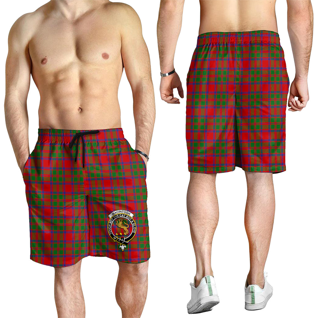 MacIntosh (McIntosh) Tartan Mens Shorts with Family Crest - Tartan Vibes Clothing