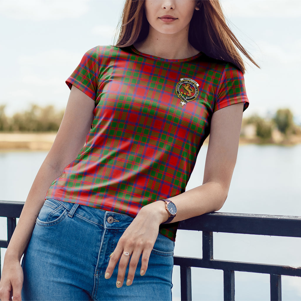MacIntosh (McIntosh) Tartan T-Shirt with Family Crest - Tartan Vibes Clothing