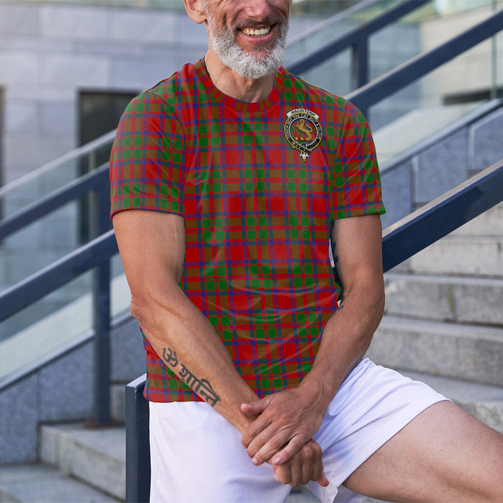 MacIntosh (McIntosh) Tartan T-Shirt with Family Crest - Tartan Vibes Clothing