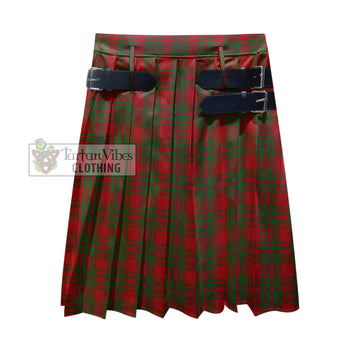 MacIntosh Red Tartan Men's Pleated Skirt - Fashion Casual Retro Scottish Kilt Style