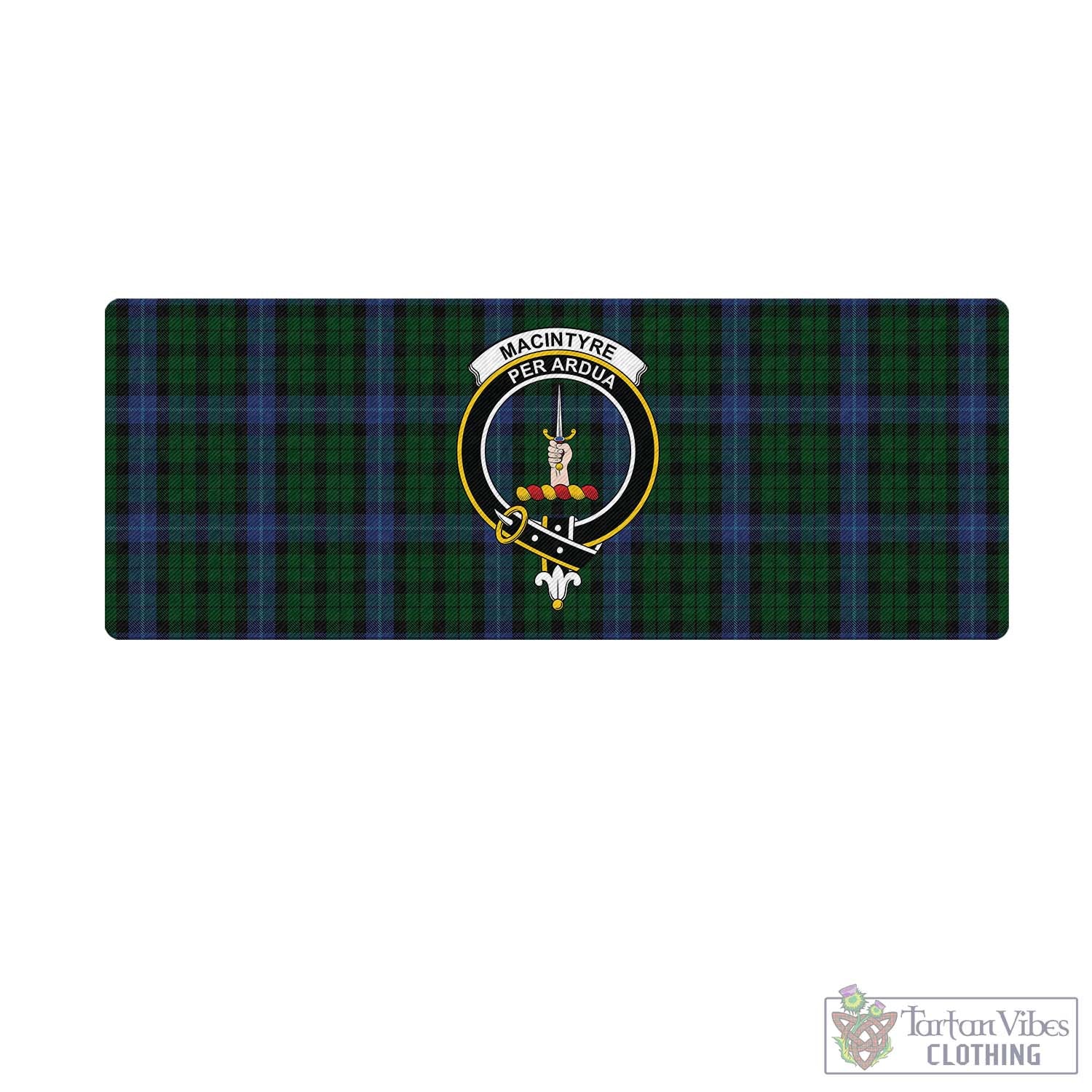 Tartan Vibes Clothing MacIntyre Tartan Mouse Pad with Family Crest