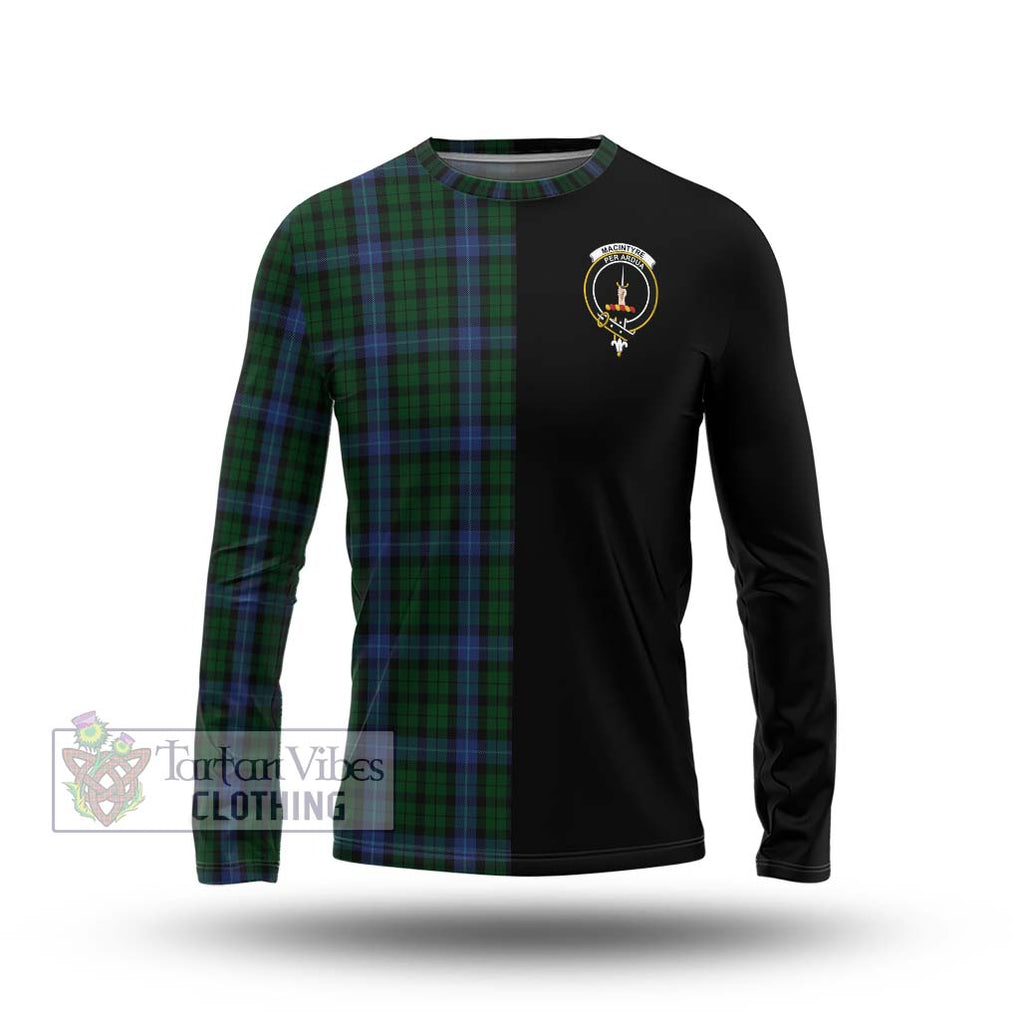 MacIntyre (McIntyre) Tartan Long Sleeve T-Shirt with Family Crest and Half Of Me Style Unisex - Tartanvibesclothing Shop