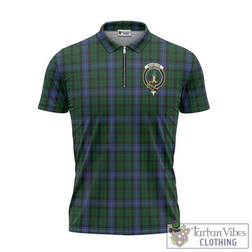 MacIntyre (McIntyre) Tartan Zipper Polo Shirt with Family Crest