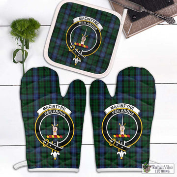MacIntyre (McIntyre) Tartan Combo Oven Mitt & Pot-Holder with Family Crest