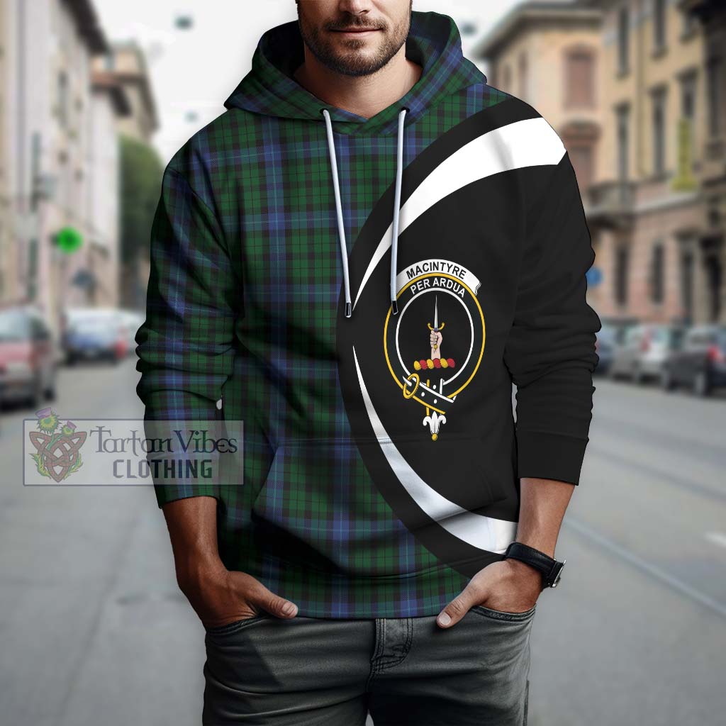Tartan Vibes Clothing MacIntyre Tartan Hoodie with Family Crest Circle Style