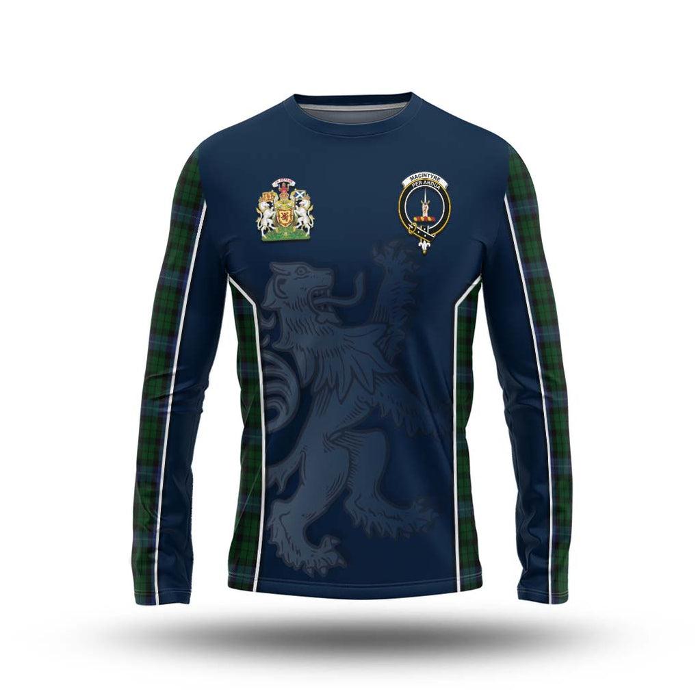 MacIntyre (McIntyre) Tartan Long Sleeve T-Shirt with Family Crest and Lion Rampant Vibes Sport Style Unisex - Tartan Vibes Clothing