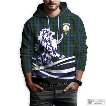 MacIntyre Tartan Hoodie with Alba Gu Brath Regal Lion Emblem