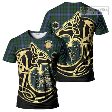 MacIntyre (McIntyre) Tartan T-Shirt with Family Crest Celtic Wolf Style Kid's Shirt - Tartan Vibes Clothing