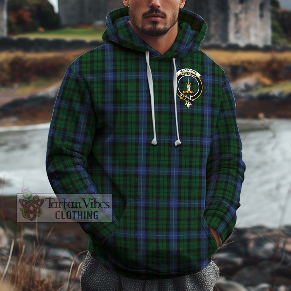 MacIntyre (McIntyre) Tartan Cotton Hoodie with Family Crest Zip Hoodie - Tartan Vibes Clothing