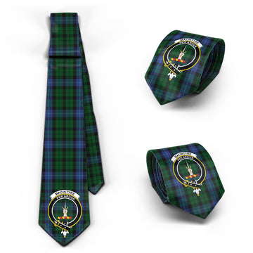 MacIntyre Tartan Classic Necktie with Family Crest