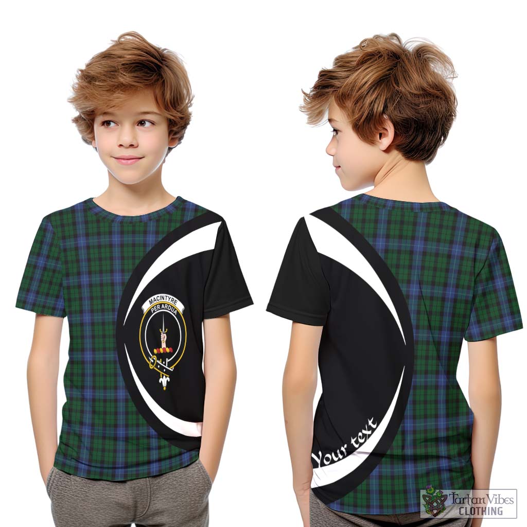 MacIntyre (McIntyre) Tartan Kid T-Shirt with Family Crest Circle Style Youth XL Size14 - Tartan Vibes Clothing