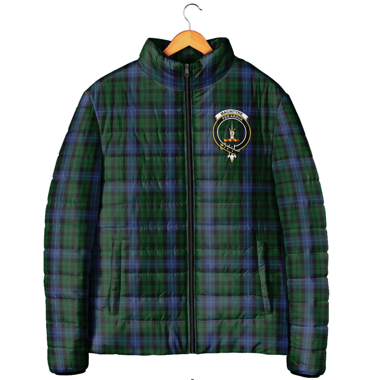 MacIntyre (McIntyre) Tartan Padded Jacket with Family Crest Men's Padded Jacket - Tartan Vibes Clothing