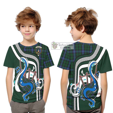 MacIntyre (McIntyre) Tartan Kid T-Shirt with Epic Bagpipe Style