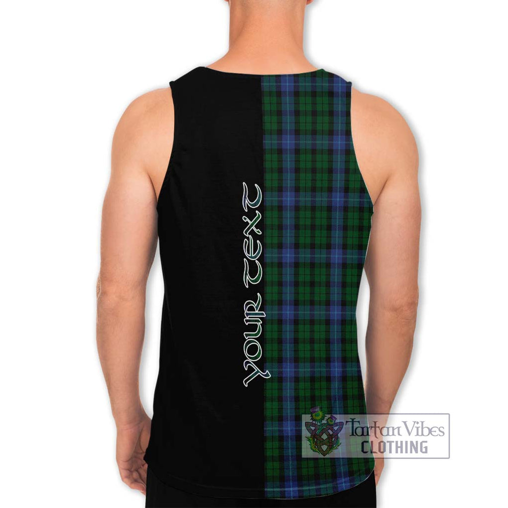 MacIntyre (McIntyre) Tartan Men's Tank Top with Family Crest and Half Of Me Style - Tartanvibesclothing Shop