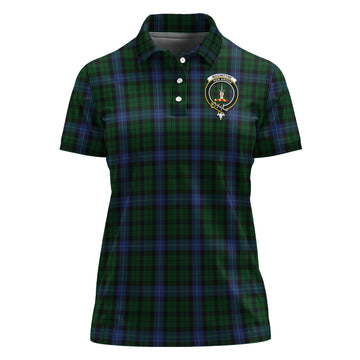 MacIntyre Tartan Polo Shirt with Family Crest For Women