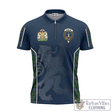 MacIntyre (McIntyre) Tartan Zipper Polo Shirt with Family Crest and Lion Rampant Vibes Sport Style