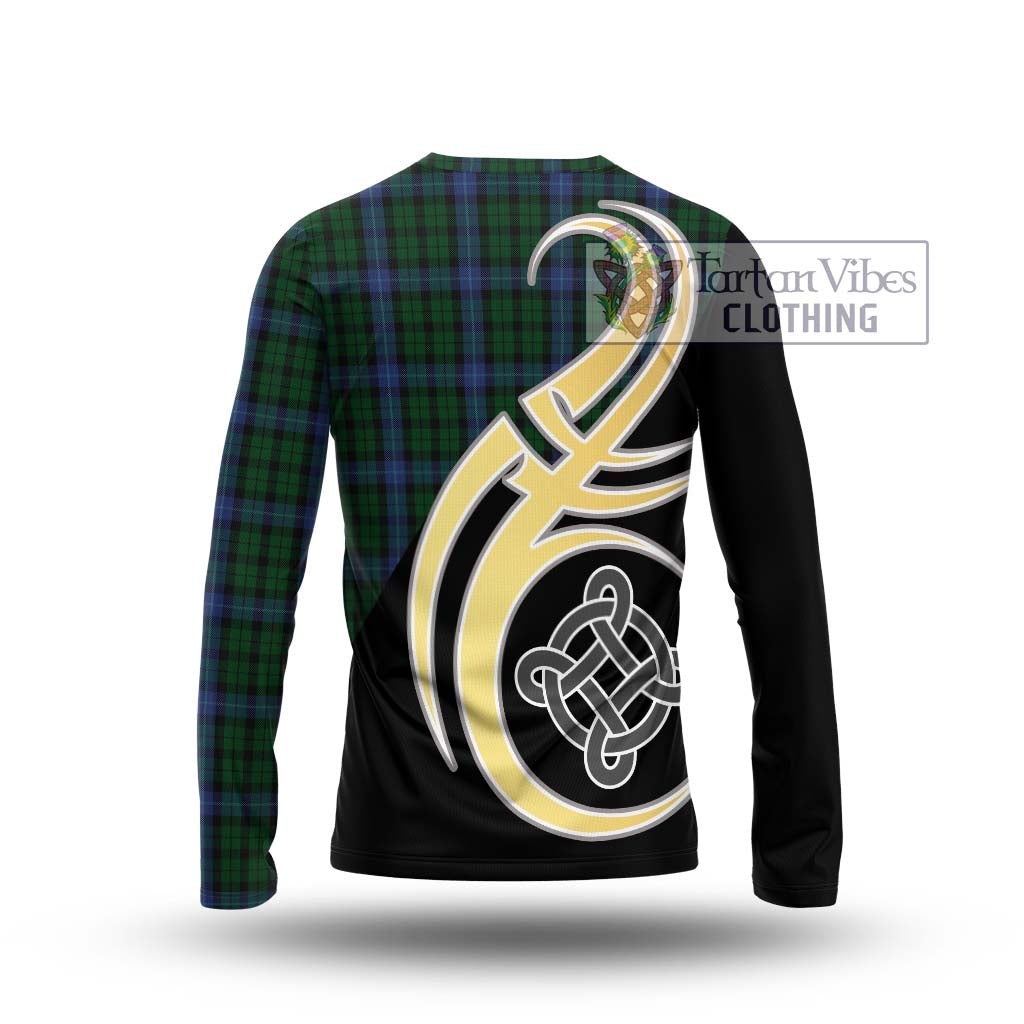 MacIntyre (McIntyre) Tartan Long Sleeve T-Shirt with Family Crest and Celtic Symbol Style - Tartan Vibes Clothing