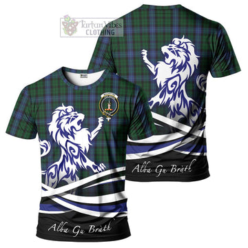 Tartan Vibes Clothing MacIntyre Tartan Cotton T-shirt with Alba Gu Brath Regal Lion Emblem