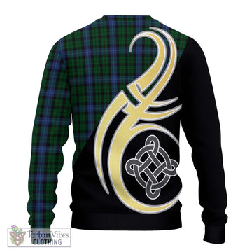 MacIntyre (McIntyre) Tartan Knitted Sweater with Family Crest and Celtic Symbol Style - Tartan Vibes Clothing