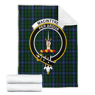 MacIntyre Tartan Blanket with Family Crest