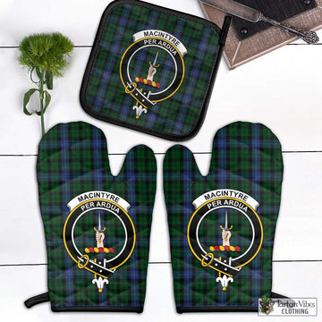 MacIntyre (McIntyre) Tartan Combo Oven Mitt & Pot-Holder with Family Crest