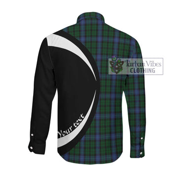 MacIntyre (McIntyre) Tartan Long Sleeve Button Up with Family Crest Circle Style