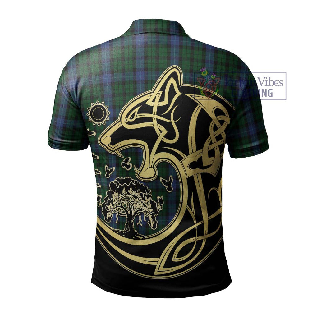 MacIntyre (McIntyre) Tartan Polo Shirt with Family Crest Celtic Wolf Style - Tartanvibesclothing Shop