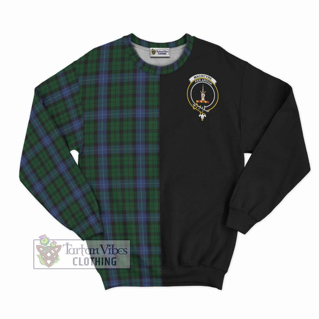 MacIntyre (McIntyre) Tartan Sweatshirt with Family Crest and Half Of Me Style - Tartanvibesclothing Shop