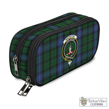 MacIntyre Tartan Pen and Pencil Case with Family Crest