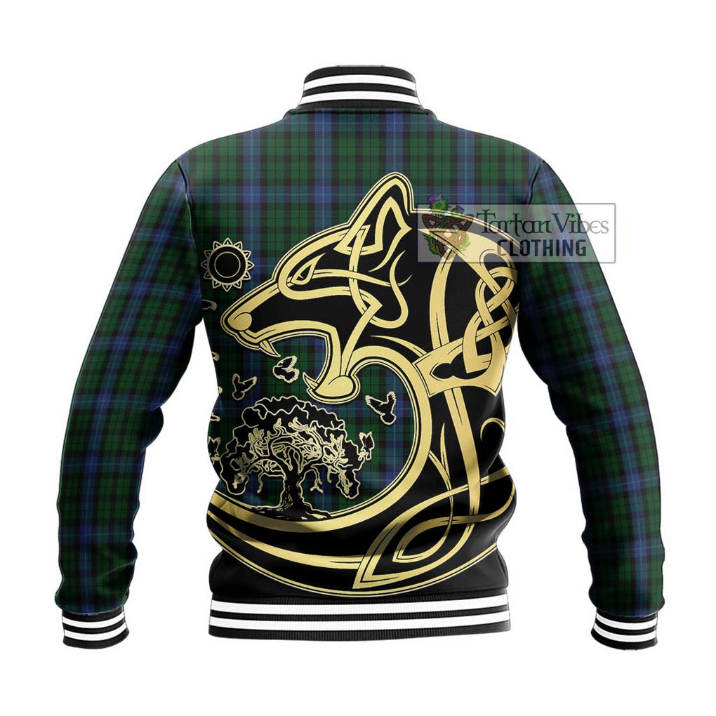 MacIntyre (McIntyre) Tartan Baseball Jacket with Family Crest Celtic Wolf Style - Tartan Vibes Clothing