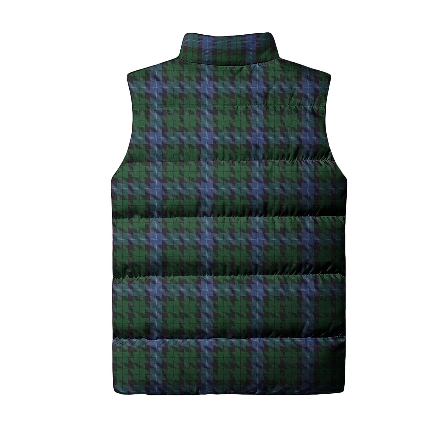 MacIntyre Tartan Sleeveless Puffer Jacket with Family Crest - Tartanvibesclothing