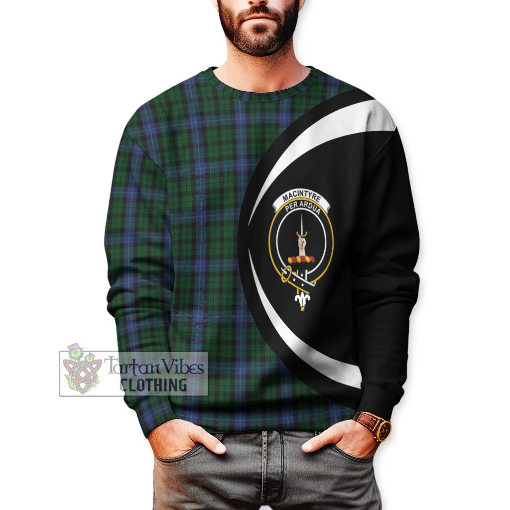 MacIntyre (McIntyre) Tartan Sweatshirt with Family Crest Circle Style - Tartan Vibes Clothing