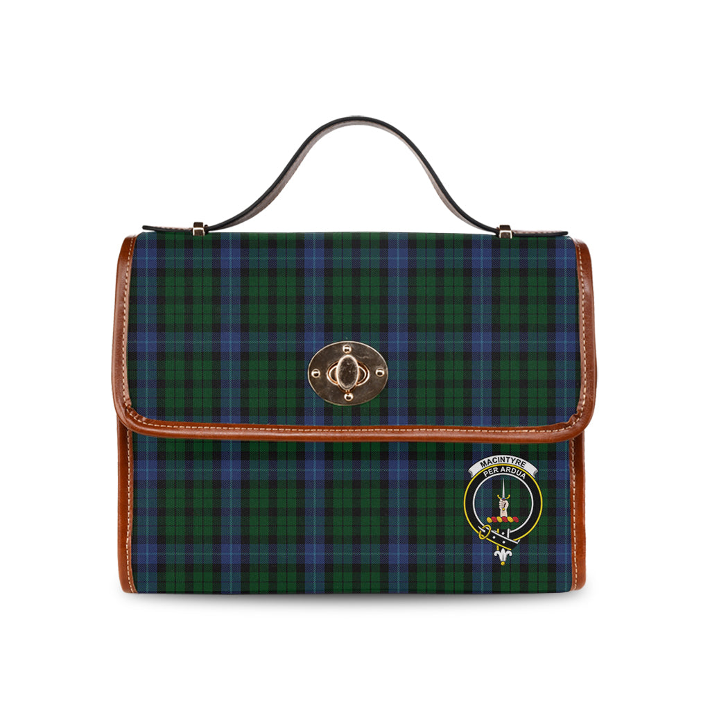 macintyre-tartan-leather-strap-waterproof-canvas-bag-with-family-crest